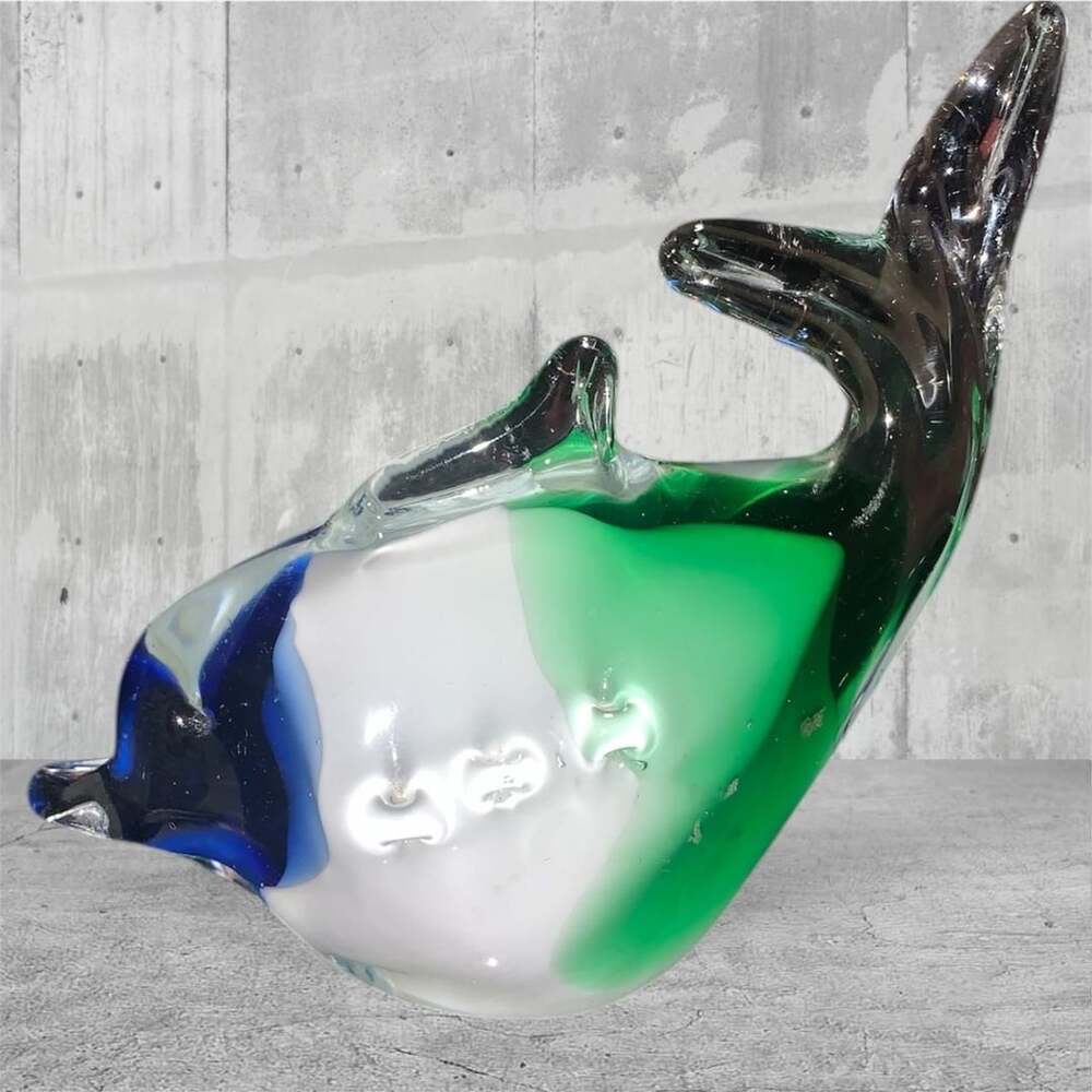 MCM Hand-Blown Glass Dolphin Figurine by Producer Price Corp